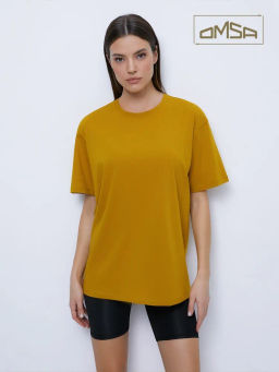 OmT_D1301 Фуфайка (футболка) OVERSIZE, COTTON - blu notte - Omsa фото 7