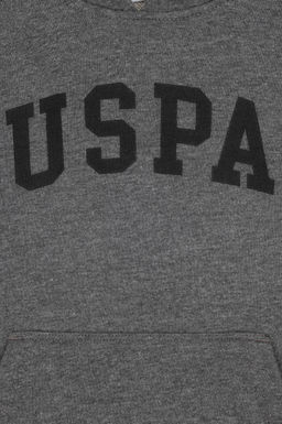 Erkek _ocuk Antrasit Melanj Kap__onlu Basic Sweatshirt - U.s. polo assn фото 4