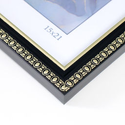 Фоторамка пластик "Камея" 15х21 см, чёрный (пластиковый экран)