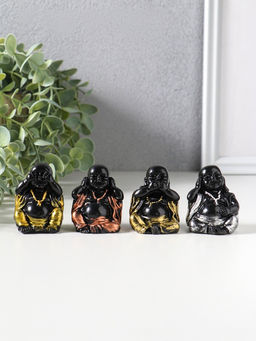 Сувенир полистоун "Хотей - не слышу, не вижу, не скажу" набор 4 шт 4,2х3,5х5,5 см