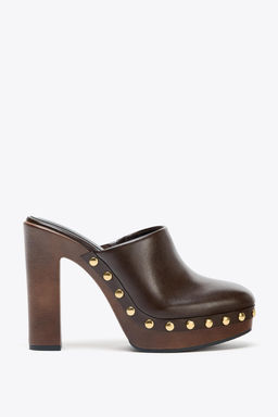 STUDDED HIGH HEEL CLOGS - Zara фото 2