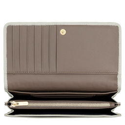 Итальянский женский кожаный кошелек DuDu серии Canarie | жемчужный серый - Dudubags фото 4