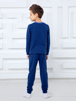 Пижама "Мопс",синий