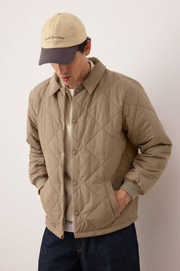 Bej Regular Fit Kapitone C?t C?tl? Unisex K?sl?k Mont TMNAW26MO00017 - Trendyolmilla фото 2