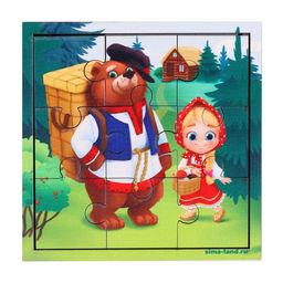 Пазл Миша и Маша - Лесная мастерская фото 2