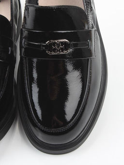 03-DEB103-3 BLACK Лоферы женские (натуральная кожа)