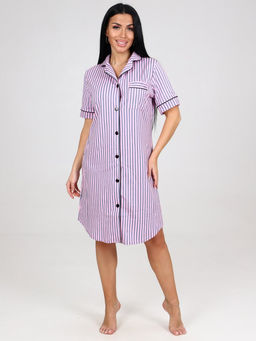 5-Х ЖЕНСКИЙ ХАЛАТ (Розовая полоса) - А-дина фото 2