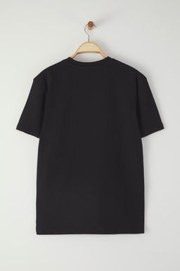 TRENDYOL MAN Siyah Regular/Normal Kesim Spicy Yaz? Nak?sl? %100 Pamuk T-Shirt TMNSS25TS00103 - Trendyolmilla фото 3