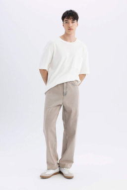 Джинсовые брюки Baggy Fit с широким узором и нормальной талией, широкие брюки - Defacto фото 3