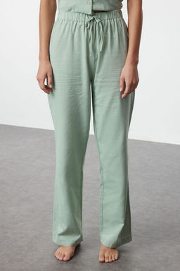 Trendyolmilla Mint %100 Pamuklu Dokuma Pijama Tak?m? THMSS24PT00401 фото 4