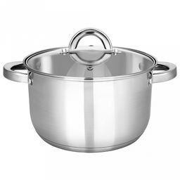 Кастрюля из нержавеющей стали "Rondy" 5,0л, д19см, h13,5см, s0,5мм, дно s3мм, стеклянная крышка, пятислойное дно, подарочная коробка, "Appetite" (Китай)