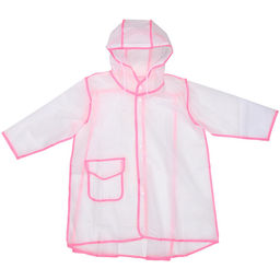 Дождевик-плащ "Neo" с капюшоном и завязками, на кнопках, цвет розовый, р. XL(61*55см.)