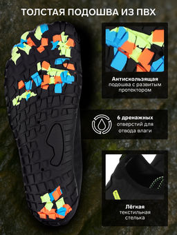 Аквашузы ONLYTOP Black, р. 37-38