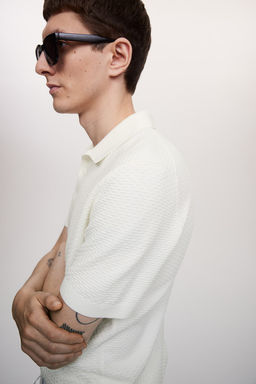 Polo en punto texturizado Slim Fit - H&m фото 3