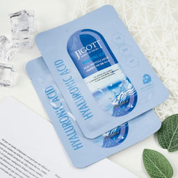 Jigott Ампульная тканевая маска с гиалуроновой кислотой / Hyaluronic Acid Real Ampoule Mask, 27 мл