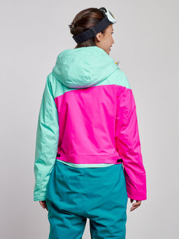 Горнолыжный комбинезон женский зимний бирюзового цвета 2327Br