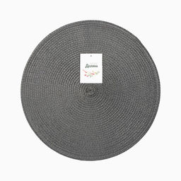 Салфетка сервировочная Доляна Классика, цв.темно-серый, d 38 см  фото 3