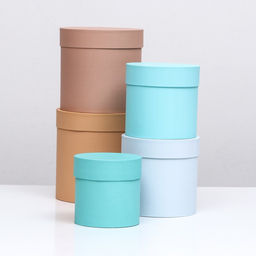 Набор круглых коробок 5 в 1, Ассорти 20х20-14х14