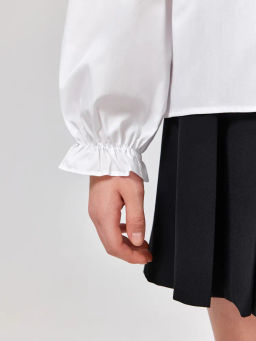 ACOOLA / Блузка детская для девочек Biologia белоснежный  фото 4