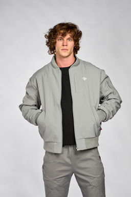 Бомбер Серый