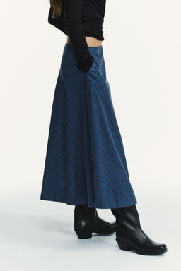 CHECKED PLEATED MIDI SKIRT - Zara фото 5