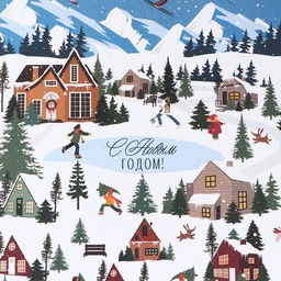 Цена за 10 шт. Упаковочная бумага на новый год крафтовая Новогоднее счастье, 70?100 см