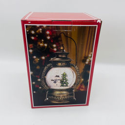 Новогодний декор Лампа стекло - Снеговник с елкой 20 см (арт. 7088D) - Ип лебедев о.ю фото 5