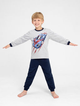 CRB wear / CWKB 50140-11 Пижама для мальчика (джемпер, брюки),сетло-серый меланж/Ex.Cherubino