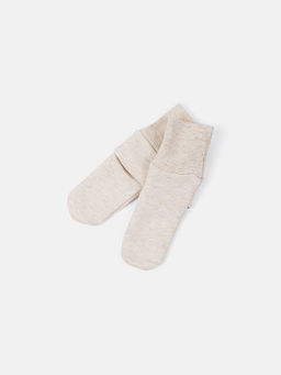 Носочки из футера Ванильный пудинг 0+