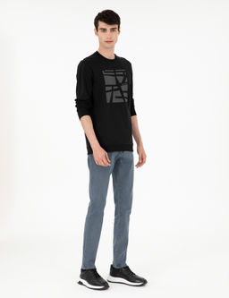 Siyah Regular Fit Sweatshirt - Pierre cardin фото 4