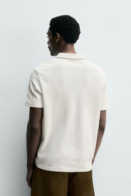 POLO RELAXED FIT ESTRUCTURA / Blanco roto - Zara фото 3