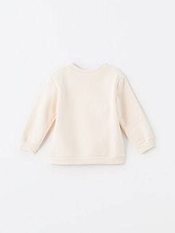 Beli Lastikli Bask?l? K?z Bebek Sweatshirt - Waikiki фото 3