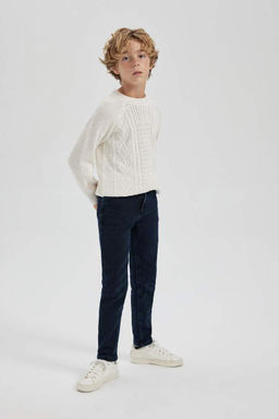 Джинсовые брюки узкого кроя для мальчиков скинни - Defacto фото 7