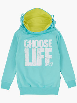 Толстовка с принтом для девочки UD 0483 бирюза - Mini maxi фото 3