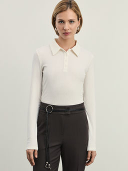 Джемпер поло в рубчик / Zarina