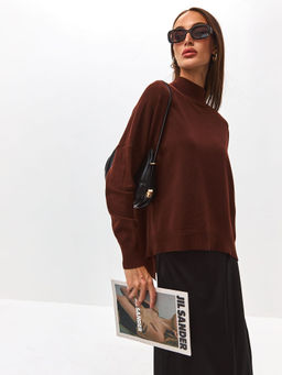 Свитер Нэлт (коричневый) One Size - Nadi bordo фото 4