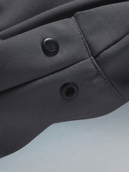 Парка женская софтшелл виндстоппер удлинённая с капюшоном черного цвета 9614_1Ch