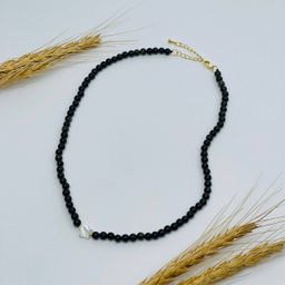 Бусы из золотистого Обсидиана с перламутром 42 см +