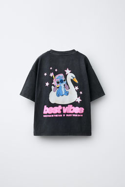 CAMISETA EFECTO LAVADO LILO & STITCH  DISNEY / Gris antracita - Zara фото 2