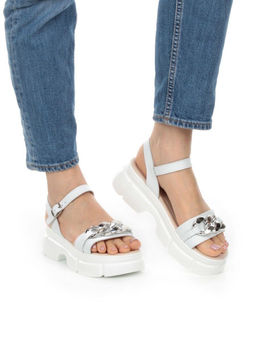 08-PED129-1 WHITE Босоножки женские (натуральная кожа)