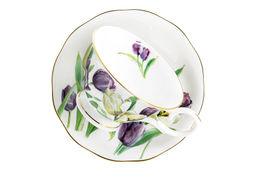 Пара чайная, 2 перс, 4 пр, 180 мл, белая, с золотистым кантом, Тюльпаны, Summer garden - Anna lafarg фото 8