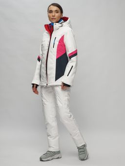 Горнолыжный костюм женский белого цвета 02201Bl - Chunmai фото 3