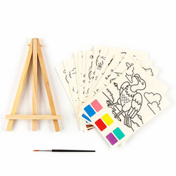 Водная раскраска Животные, с кисточкой и мольбертом - Simaland фото 2