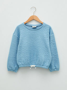 Bisiklet Yaka Basic Uzun Kollu K?z ?ocuk Sweatshirt