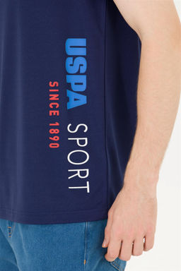 Мужская темно-синяя футболка с круглым вырезом - U.s. polo assn фото 14