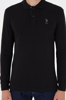 Erkek Siyah Basic Sweatshirt