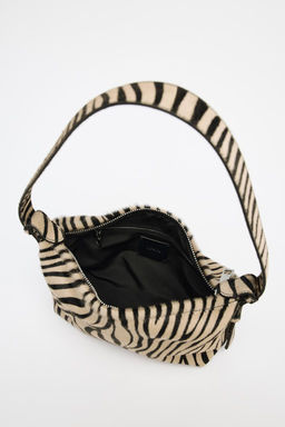 ANIMAL PRINT LEATHER AND SHEEPSKIN BAG - Zara фото 6