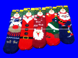 Цена за 10 пар. AMIGOBS носки женские НОРКА "НОВОГОДНИЕ ПУШИСТИКИ"