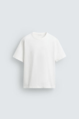 CAMISETA RELAXED FIT ESTRUCTURA FLAM? / Blanco - Zara фото 7