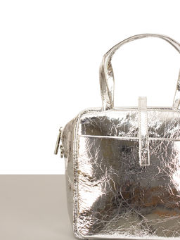 LACCOMA сумка НИ6113-серебристый натуральная кожа хлопок